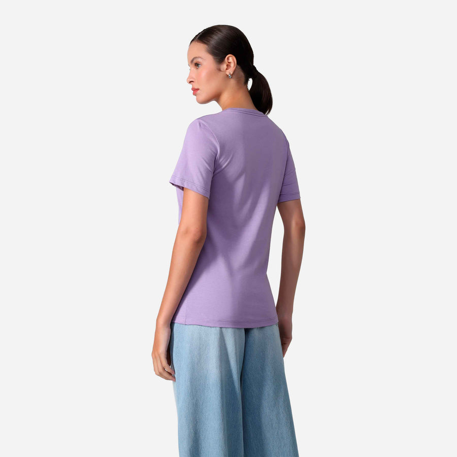 Camiseta Algodão Premium Feminina | Everyday Collection - Lilás