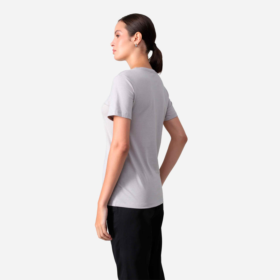 Camiseta Algodão Premium Feminina | Everyday Collection - Cinza Claro