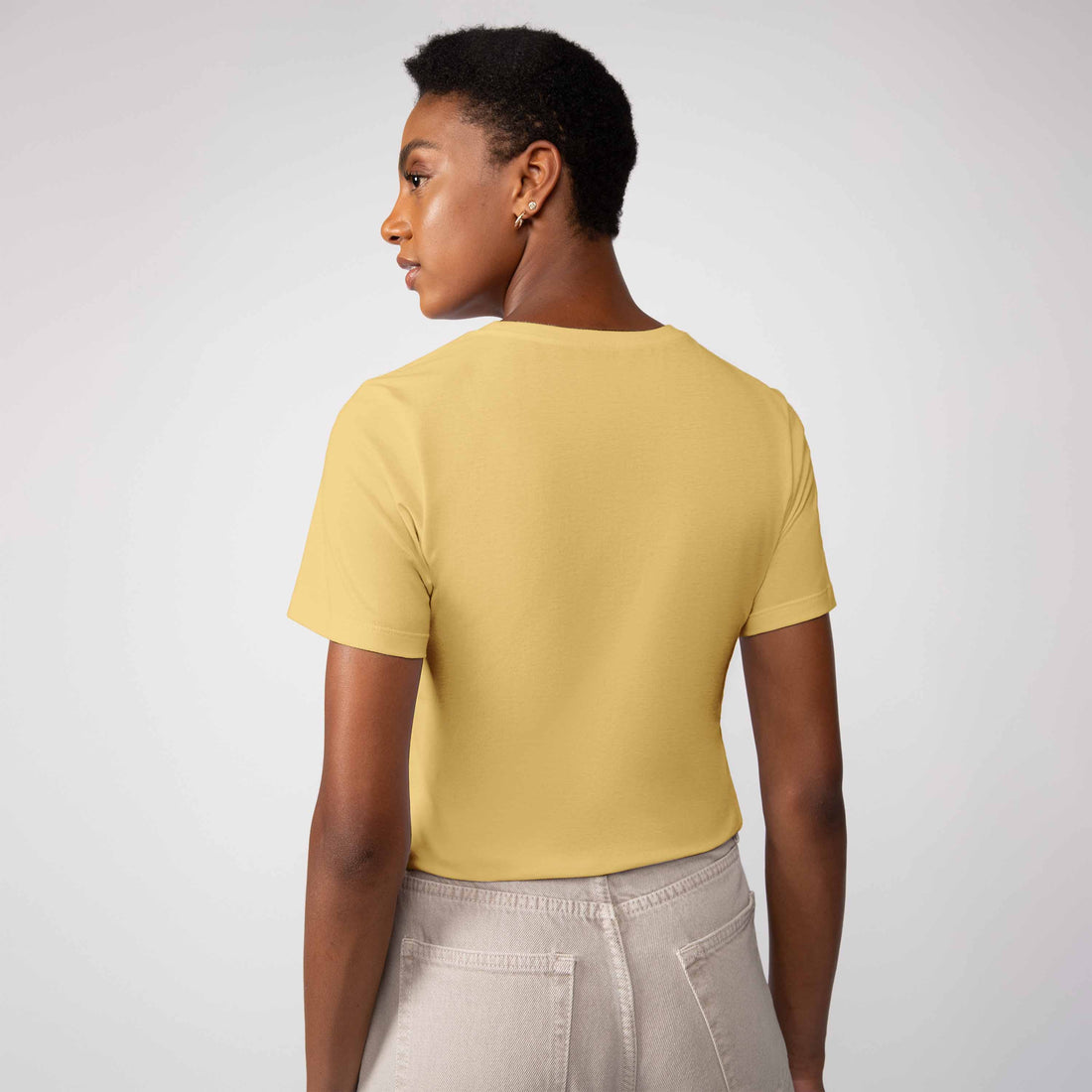 Camiseta Algodão Premium Feminina | Everyday Collection - Amarelo Mel