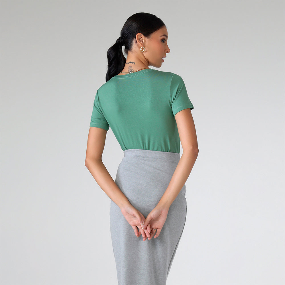 Tech T-Shirt Modal Premium Feminina | Basico.com - Verde Oliva