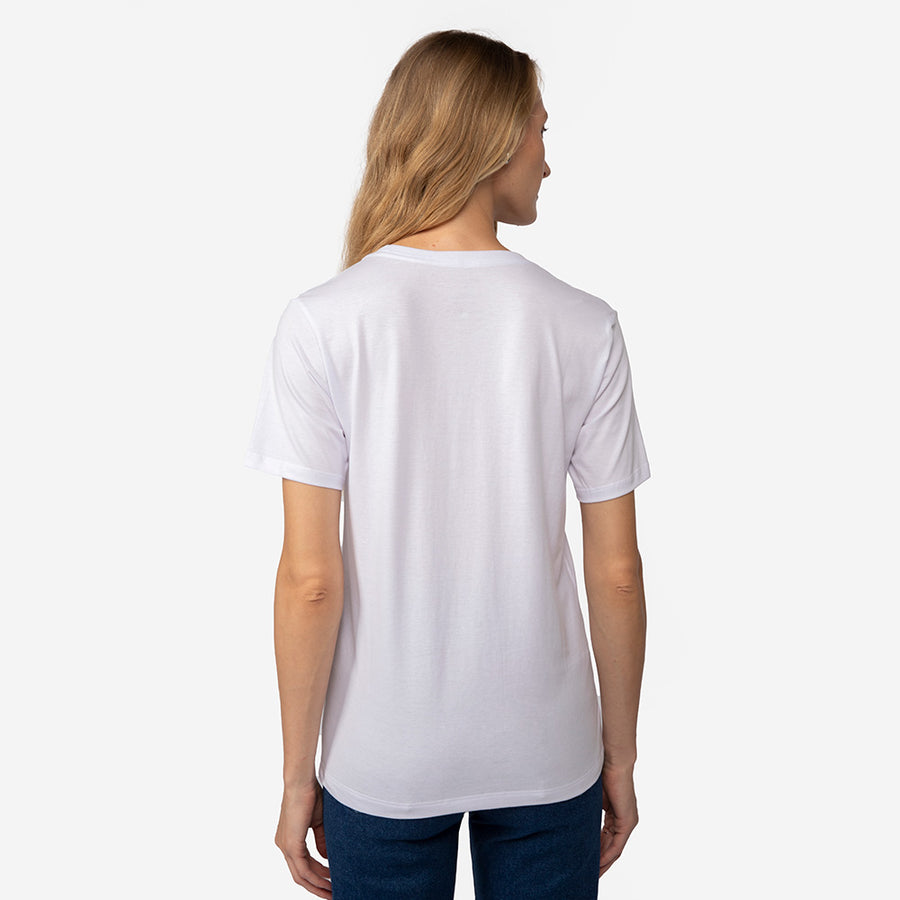 Camiseta Algodão Pima Gola U Feminina | Life T-Shirt - Branco