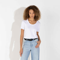 Camiseta Pima Gola U Feminina | Life Collection - Branco