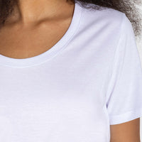 Camiseta Pima Gola U Feminina | Life Collection - Branco