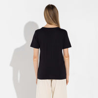 Camiseta Pima Gola U Feminina | Life Collection - Preto