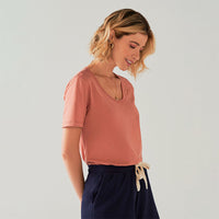 Camiseta Pima Gola U Feminina | Life Collection - Quartzo