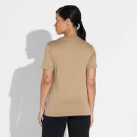 Camiseta Pima Gola U Feminina | Life Collection - Bege Pastel