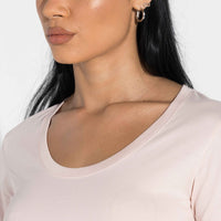 Camiseta Pima Gola U Feminina | Life Collection - Rosa Lemonade