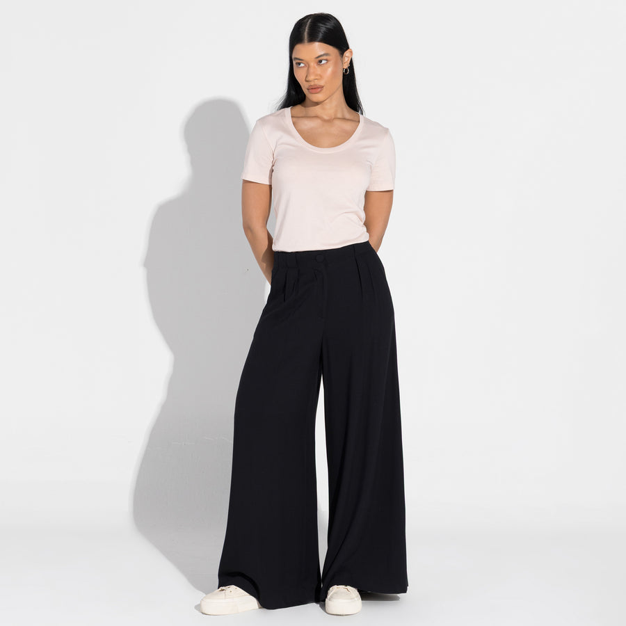 Camiseta Pima Gola U Feminina | Life Collection - Rosa Lemonade