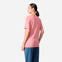 Camiseta Algodão Premium Gola U Feminina | Everyday Collection - Rose