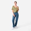 Camiseta Algodão Premium Gola U Feminina | Everyday Collection - Verde Jade
