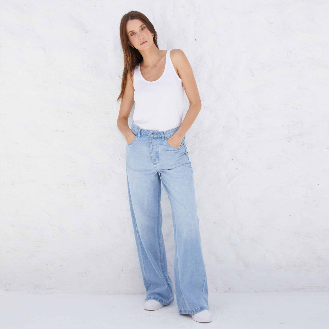 Regata Algodão Premium Decote U Feminina | Everyday Collection - Branco