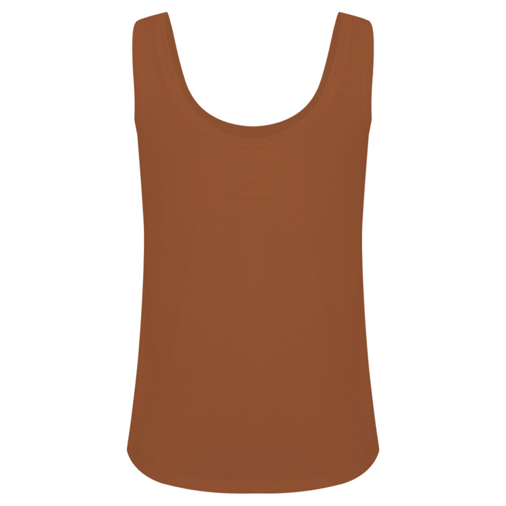 Regata Algodão Premium Decote U Feminina | Everyday Collection - Laranja Apricot