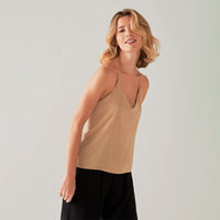 Blusa Alças finas - Camel