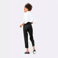 Calça Cintura Alta Com Elástico Feminina - Preto