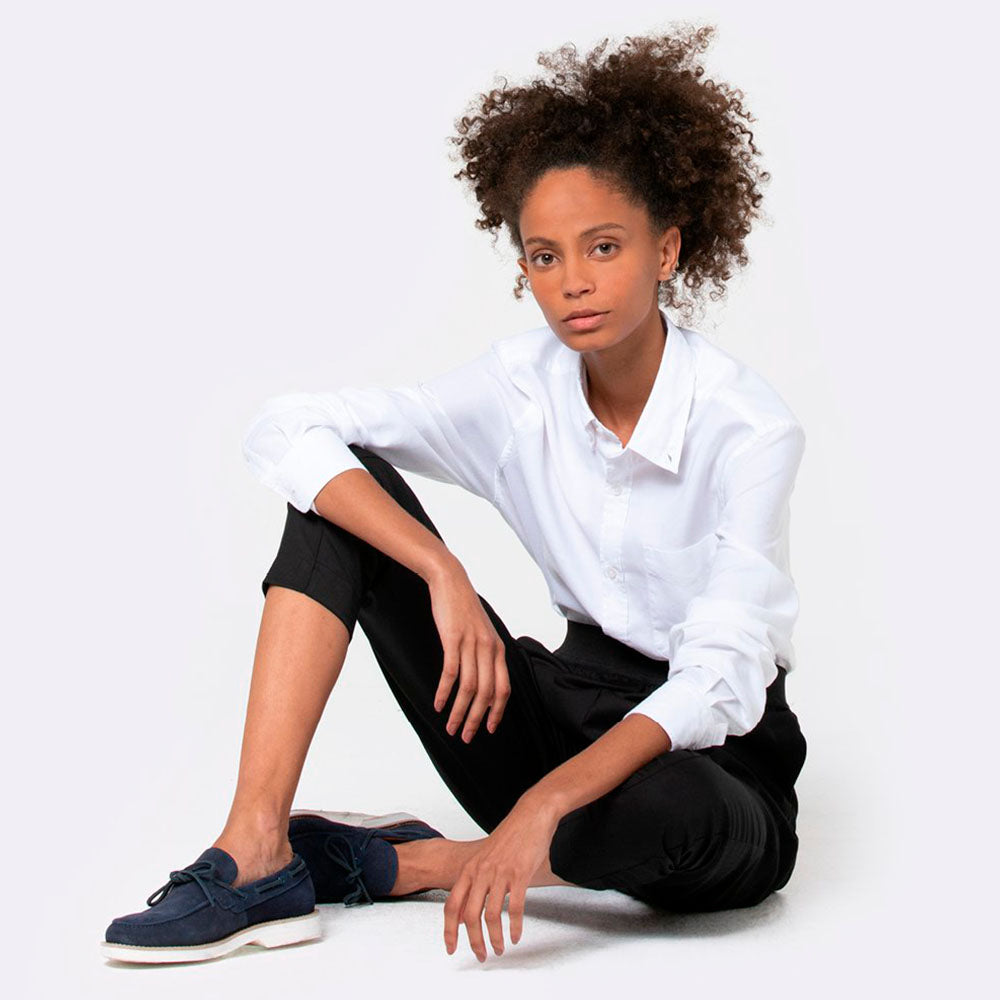 Calça Cintura Alta Com Elástico Feminina - Preto