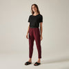 Calça Cintura Alta Com Elástico Feminina - Tinto
