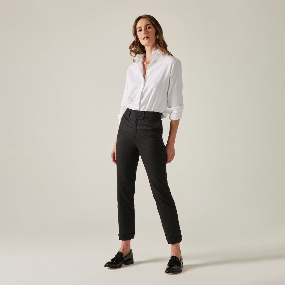 Calça Cós Flexível Feminina - Preto