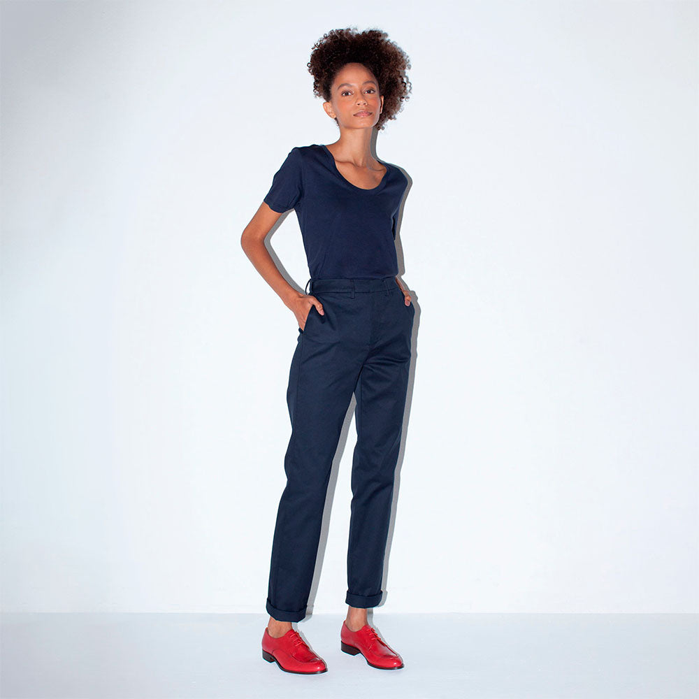 Calça Cós Flexível Feminina - Azul Marinho