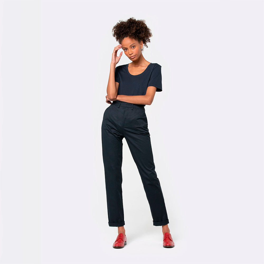 Calça Cós Flexível Feminina - Azul Marinho