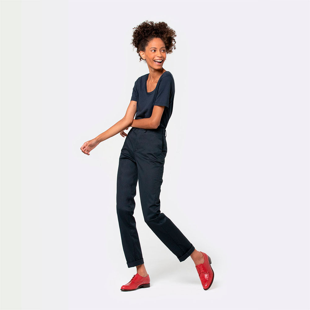 Calça Cós Flexível Feminina - Azul Marinho