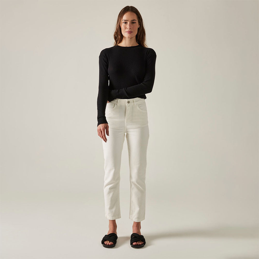 Calça Básica Sarja - Cru