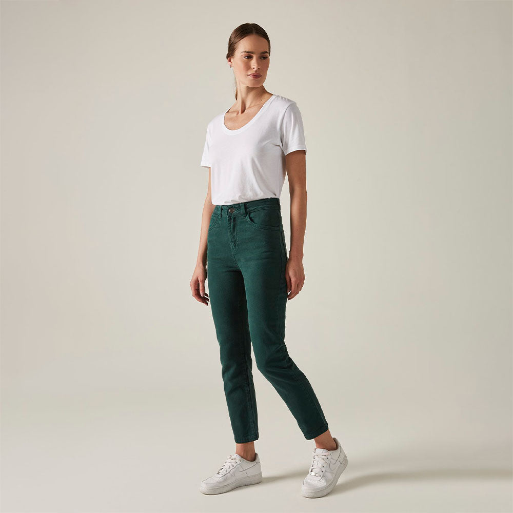 Calça Básica Sarja - Verde Mato
