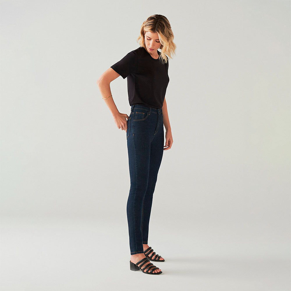 Calça Clássica Jeans Feminina - Índigo Escuro