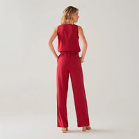 Calça Pantalona Clássica Matte - Rubi