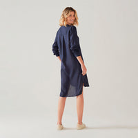 Chemise Leve Linho - Azul Marinho