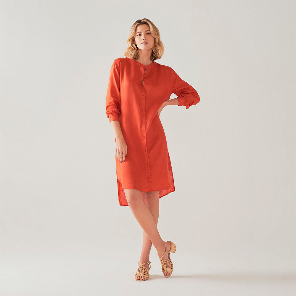 Chemise Leve Linho - Telha