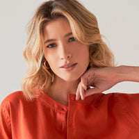 Chemise Leve Linho - Telha