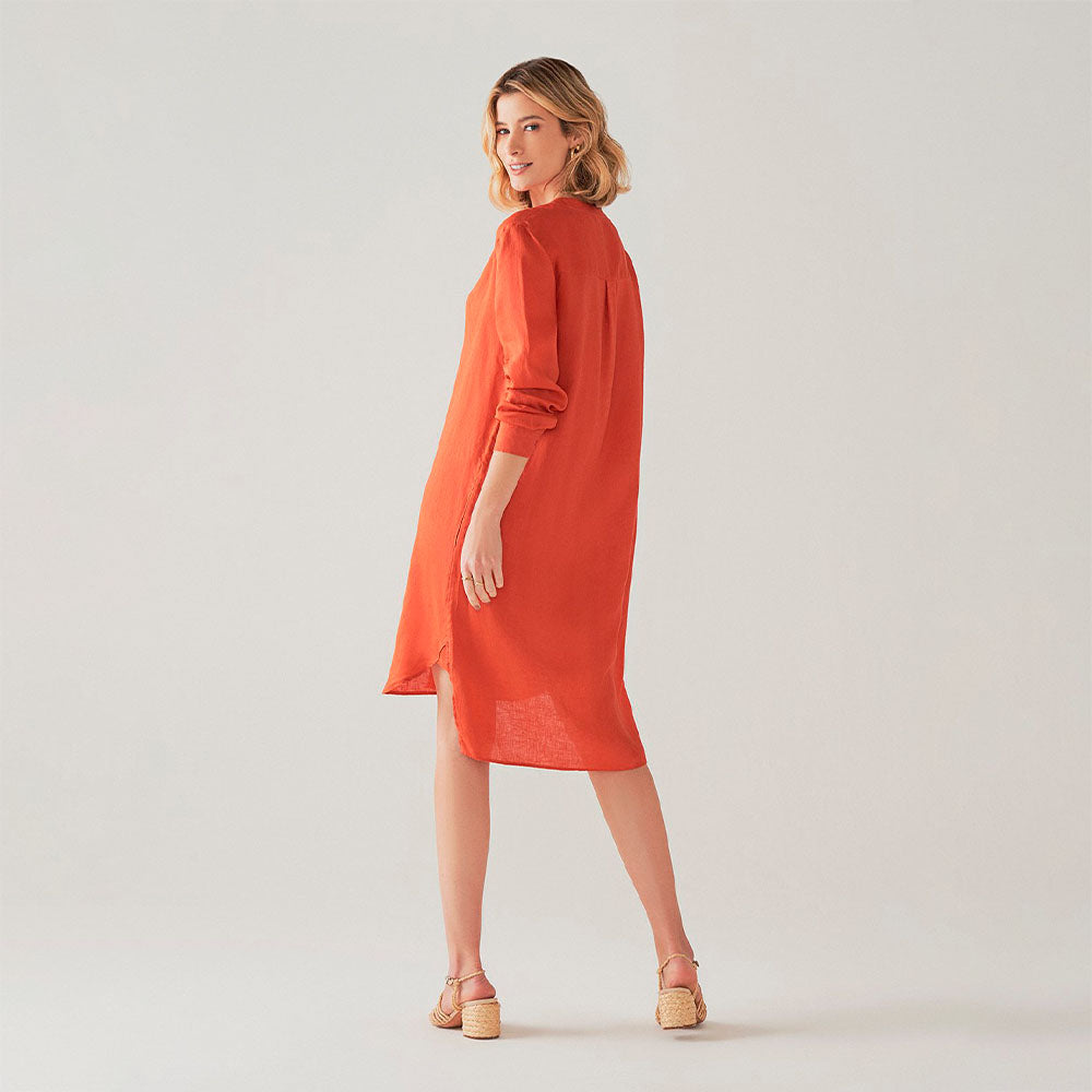 Chemise Leve Linho - Telha