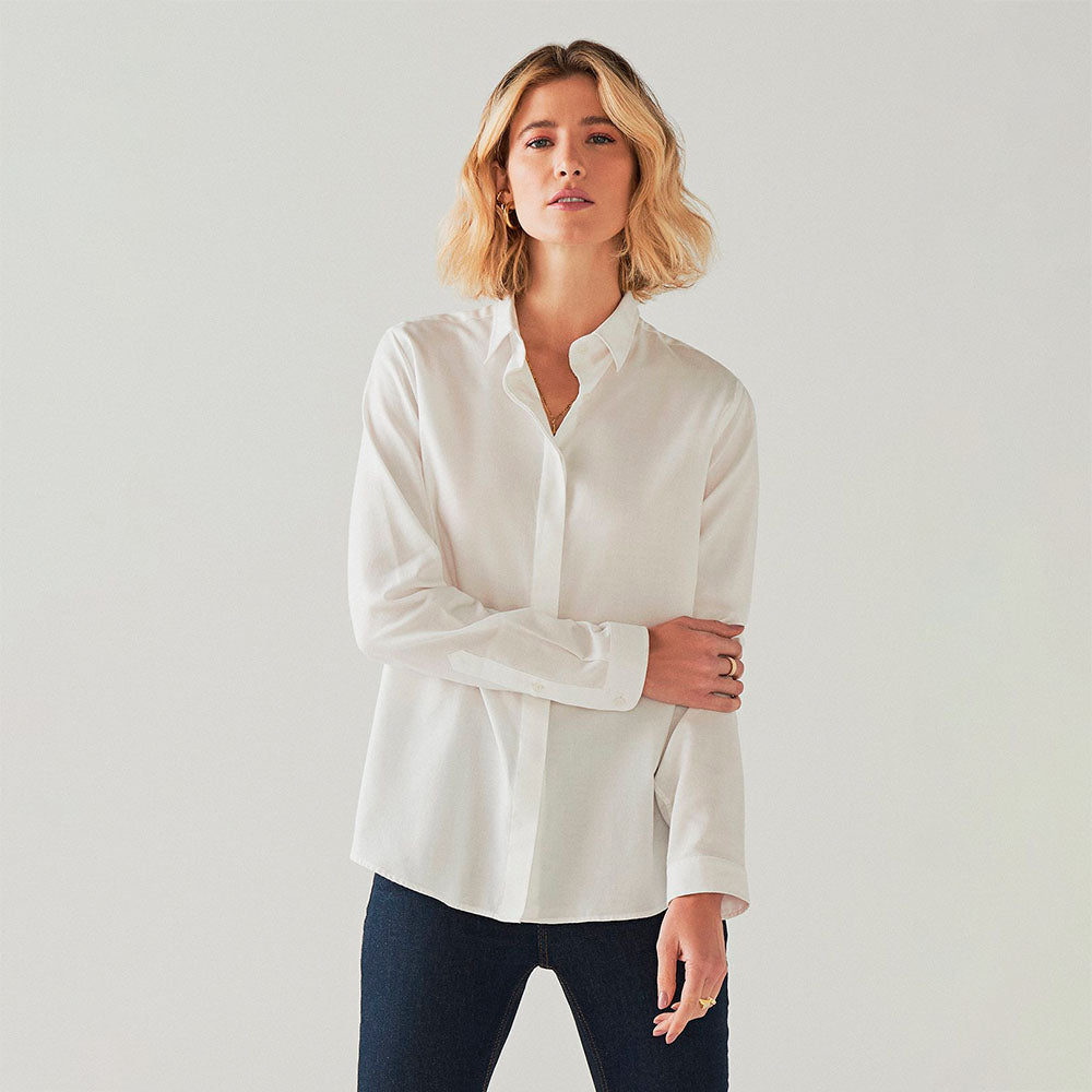 Camisa Clássica Oxford Feminina - Branco