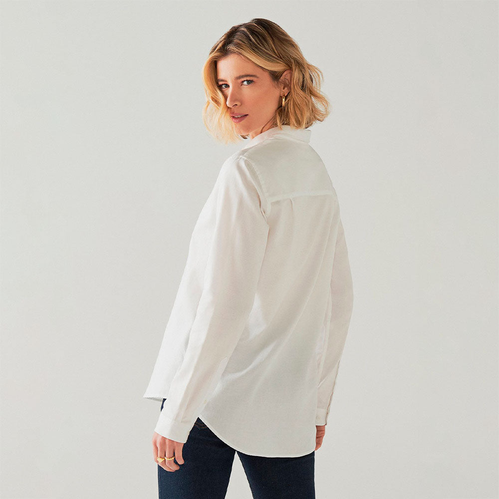 Camisa Clássica Oxford Feminina - Branco