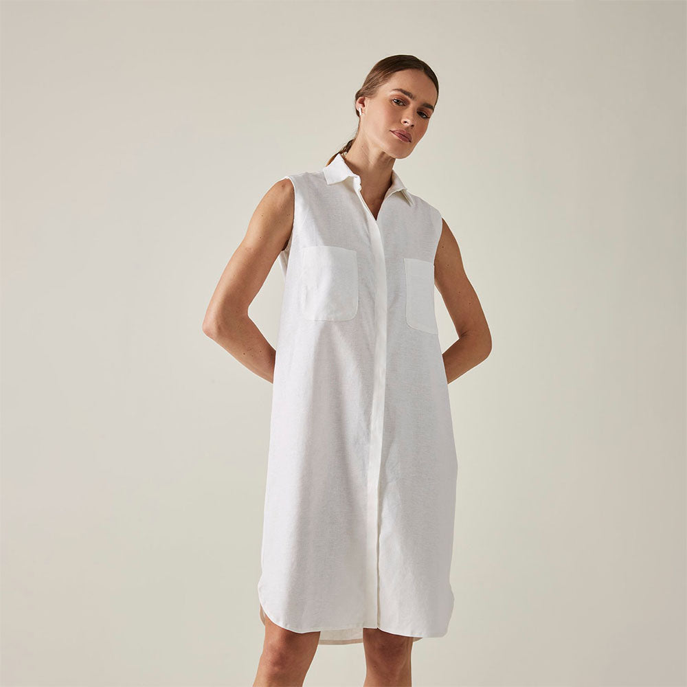 Chemise Regata Leve Linho - Cru