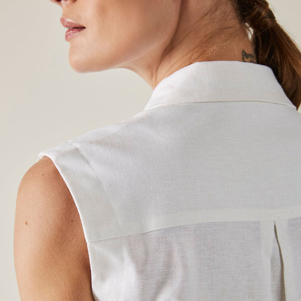 Chemise Regata Leve Linho - Cru