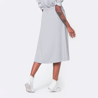 Saia Midi Crepe Feminina - Gelo