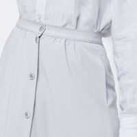 Saia Midi Crepe Feminina - Gelo