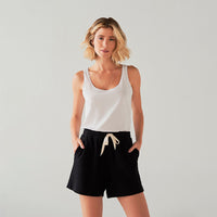 Shorts Elástico Conforto Malha Crepe - Preto