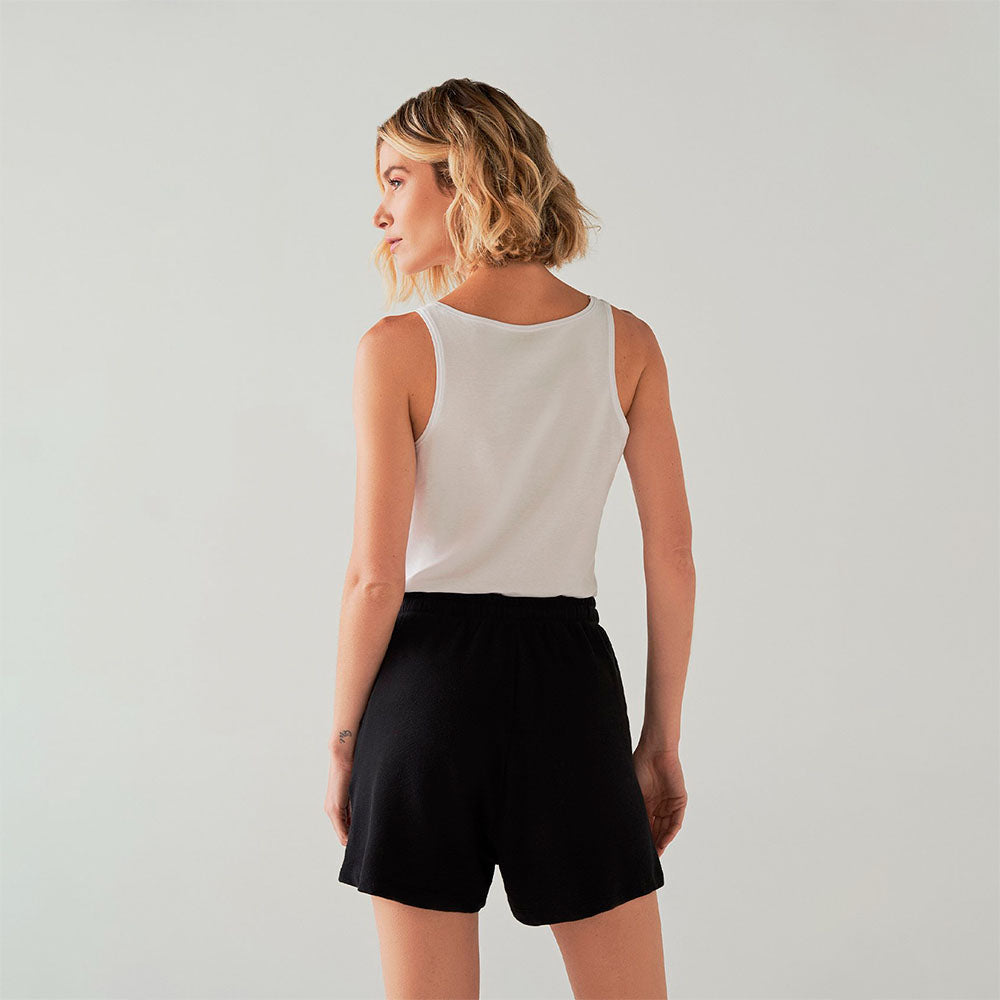 Shorts Elástico Conforto Malha Crepe - Preto