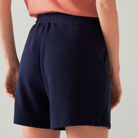 Shorts Elástico Conforto Malha Crepe - Azul Marinho