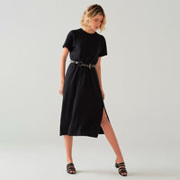 Vestido Conforto Midi - Preto