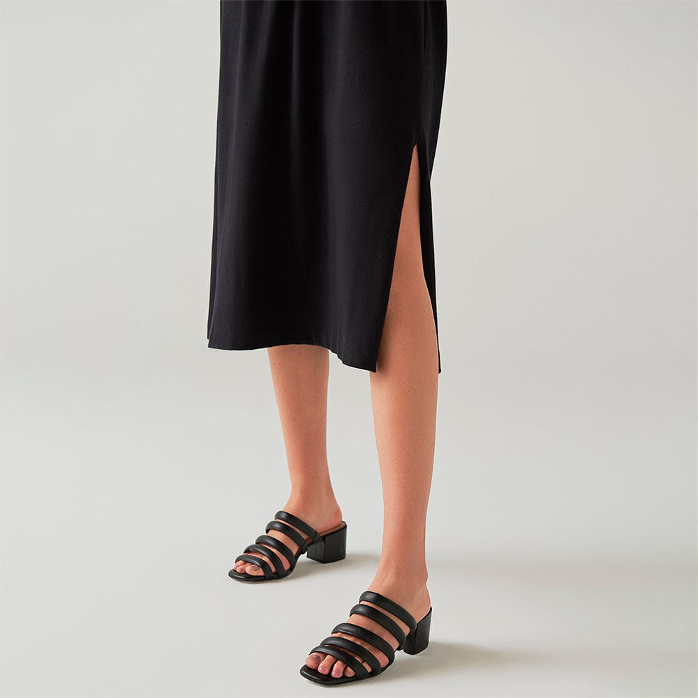 Vestido Conforto Midi - Preto