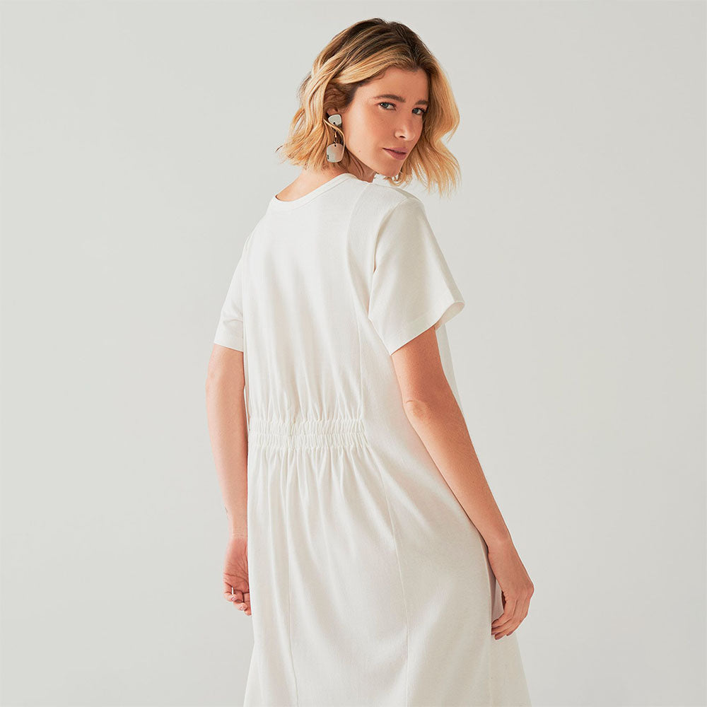 Vestido Conforto Midi - Cru