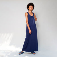Vestido Regata Longo Feminino - Azul Marinho