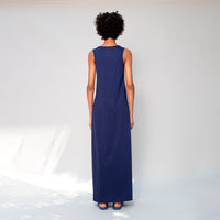 Vestido Regata Longo Feminino - Azul Marinho