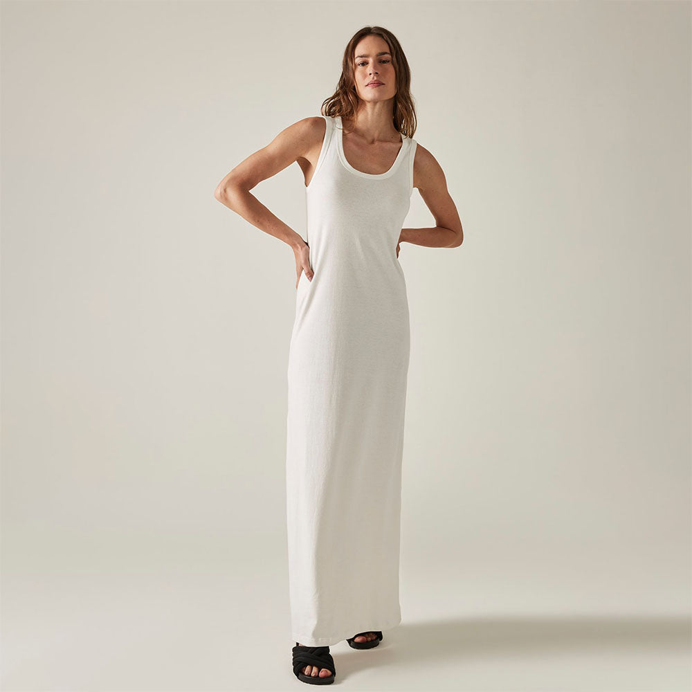 Vestido Regata Longo Feminino - Cru