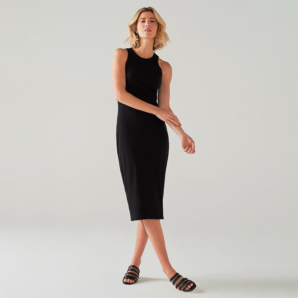 Vestido Regata Versátil Rib - Preto