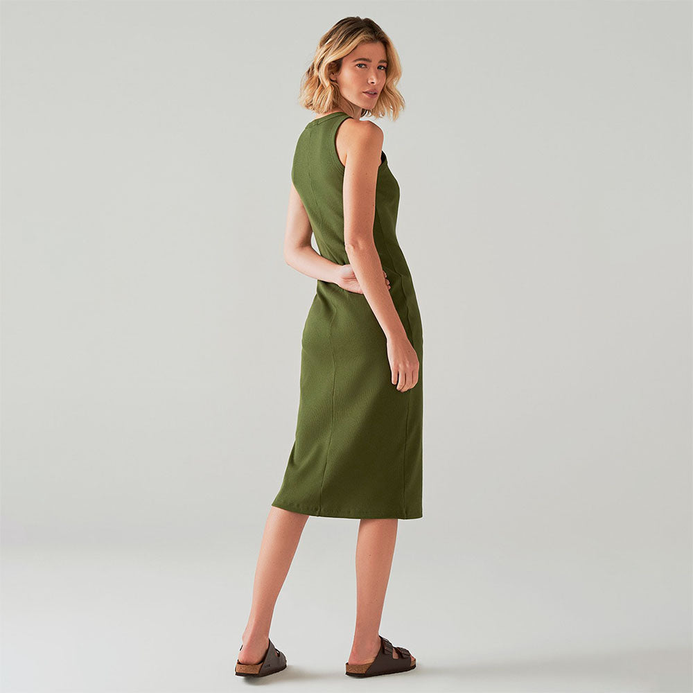 Vestido Regata Versátil Rib - Militar