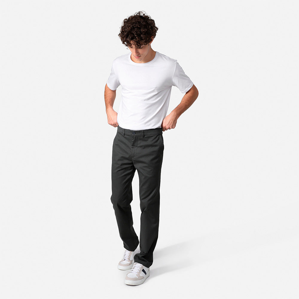 Calça Algodão Egípcio Cós Flexível Masculina - Asfalto